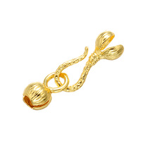 Collier et bracelet en cuivre doré à perles, avec fermoir bouton, bijoux perlés géométriques et polyvalents