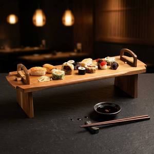 Bandeja Elevada de Madera de Acacia de 52x15x17 cm con Soporte para Buffet, Fiestas y Exhibición de <span class=keywords><strong>Tapas</strong></span> - Product Image 3