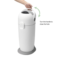 Poubelle en plastique PP anti-odeur de 49 L, bac de rangement pour la cuisine, grand seau pour les déchets humides et la litière pour chat
