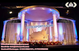 Exclusivo Jodha Akbar tema boda Mandap nuevo diseño boda oro tallado Mandap gran boda india Jodha Akbar MandapsUSA - Product Image 3