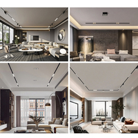 Projecteurs, éclairages linéaires et luminaires cylindriques suspendus, lampe de plafond à intensité variable sans éclairage principal pour salon