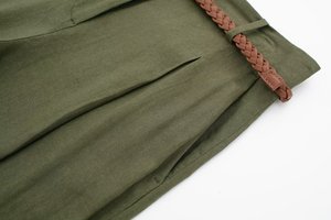 <span class=keywords><strong>Pantaloni</strong></span> alla moda da donna con tasche frontali retrò con cerniera a vita alta <span class=keywords><strong>pantaloni</strong></span> dritti da donna a nove punti - Product Image 4