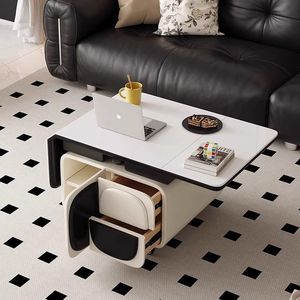 Mesa de centro móvil plegable Panda Cream para sofá, mesa auxiliar, armario de café de almacenamiento multifuncional para el hogar para sala de estar - Product Image 1