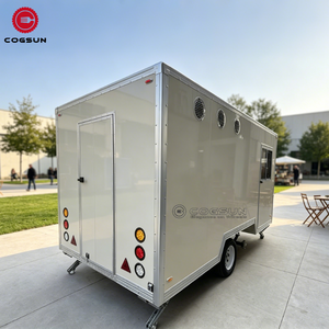 Rimorchio Mobile Cogsun per Fast Food <span class=keywords><strong>e</strong></span> Bevande con Piano di Lavoro in Acciaio Inox - Product Image 1