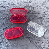 Maßgefertigte Zweifarbige Concealer-Lidschatten-Probe Highlighter Transparente ABS Kosmetikverpackung Plastikbox Modell 4053B