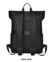 Sac à dos à enroulement personnalisé OEM ODM, résistant à l'eau, léger, en polyester, unisexe, pour voyages d'affaires, fournisseur en gros