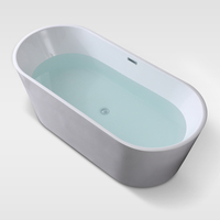Baignoire autoportante ronde traditionnelle populaire en acrylique