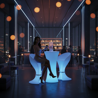 Comptoir de bar lumineux Cocktail Party RGB Changement de couleur Bar Glow LED Tables