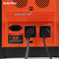 Station d'alimentation solaire Solarplay Q2402M 2500W 2304Wh avec contrôleur MPPT, batterie LiFePO4 à onde sinusoïdale pure et panneaux solaires 200W