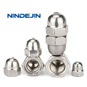 Tuercas hexagonales de acero al carbono niqueladas con precio de fábrica al por mayor, de M3 a varios tamaños métricos, tuercas de capuchón hexagonal personalizables - Product Image 6