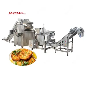 automatic pork schnitzels frying machine