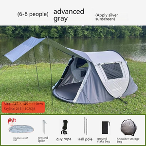 Tenda Gonfiabile a Montaggio Rapido - Quattro Stagioni, Doppio Strato, Una Camera da Letto e Soggiorno - Ventilazione a 360° <span class=keywords><strong>per</strong></span> Tutte le Condizioni Atmosferiche, Protezione Solare <span class=keywords><strong>per</strong></span> <span class=keywords><strong>Campeggio</strong></span> - Product Image 2