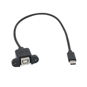 Type <b>C</b> To Square Port Female Data Cable With Ear Screw Holes <b>USB</b> 3.1 Extension <b>Adapter</b> All Copper - Product Image 3