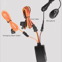 Traceur GPS étanche pour véhicule 2G+4G avec bouton d'alarme d'urgence, microphone, lecture, positionnement en temps réel, compatible PC, 24-48H