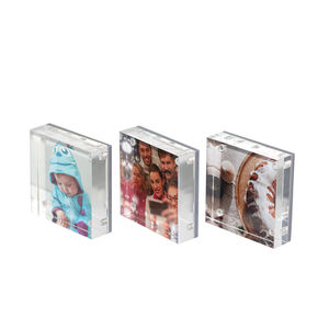 Usine Vente Mini 2X2 Pouces 12 + 3mm Acrylique <span class=keywords><strong>Aimants</strong></span> Photo Cadre Bloc pour Réfrigérateur - Product Image 3