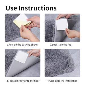 Tapis, coussinets, protections, personnalisés, réutilisables, aspirateur, NOUVEAUX matériaux, 100x100mm, antidérapants, lavables, antidérapants pour tapis - Product Image 6