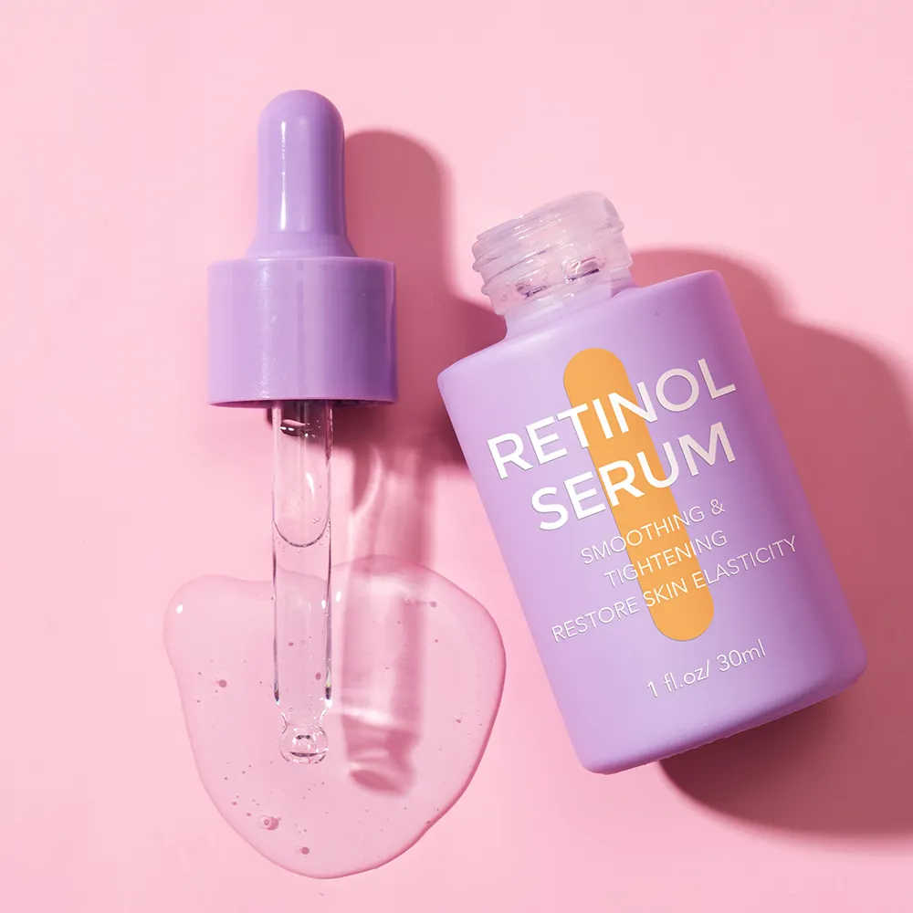 Serum Label pribadi perawatan wajah, Pelembab dan Anti Penuaan Serum Retinol Vitamin E, Serum Retinol Perawatan Kulit