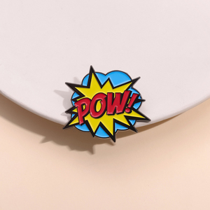 Alfileres esmaltados de dibujos animados <span class=keywords><strong>Comic</strong></span> Pow Explosion, broches de Arte de pintura personalizada, insignias de solapa para mochila, regalo de joyería divertido para niños y amigos - Product Image 4