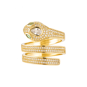 <span class=keywords><strong>Anello</strong></span> da Mignolo a <span class=keywords><strong>Serpente</strong></span> Gemnel in <span class=keywords><strong>Argento</strong></span> <span class=keywords><strong>925</strong></span> con Zirconi CZ a Pera, Gioiello di Lusso Audace per Dichiarazioni di Stile d'Impatto - Product Image 1