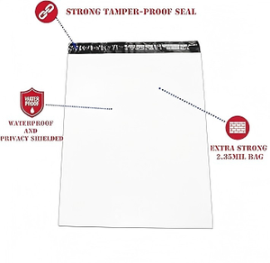 Enveloppe en polyéthylène Huamaohengchun 19x24 pouces, 2,3 MIL, robuste, de qualité supérieure, auto-adhésive, imperméable, écologique, recyclable, résistante aux déchirures - Product Image 2