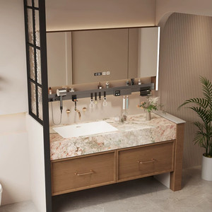 Ceramic seamless integrated basin bathroom cabinet combination hand wash basin bathroom wash basin - Product Image 3