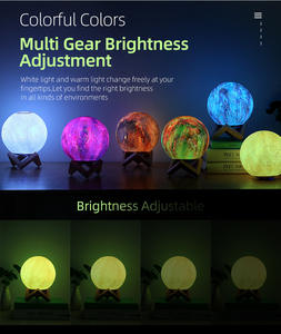 ขาตั้งไม้ยอดนิยมควบคุมด้วยการสัมผัสสามารถชาร์จไฟได้,โคมไฟพระ<span class=keywords><strong>จันทร์</strong></span>ไฟกลางคืนลูกบอลกลมไร้สายฟังเพลงลำโพงข้างเตียง - Product Image 6