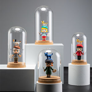 Cúpula de tarro de campana de cristal de exhibición transparente de primera calidad con base de madera para decoración del hogar Día de San Valentín Graduación de Navidad Día de la madre - Product Image 4