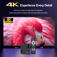 Boîtier TV Android 14 STB OTT IPTV 2 Go 16 Go ROM Double Wi-Fi Quad-core 4K 60fps Lecteur Multimédia Portal Garantie 12 Mois Prise UK