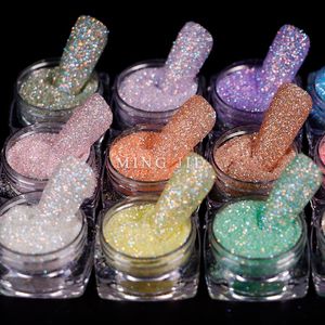 Paillettes hexagonales irisées Aurora, <span class=keywords><strong>26</strong></span> couleurs, mélange de paillettes fines, paillettes de diamant, poussière de paillettes non toxique pour la décoration des ongles, la résine, l'artisanat, les gobelets - Product Image 2