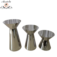 Ensemble de 3 supports à gâteau cylindriques en métal ANNIELU pour table de dessert, centre de table de mariage, vase à fleurs pour la décoration d'événements et de fêtes