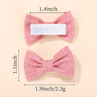 Set Jepit Rambut Kain untuk Anak-Anak, Desain Kotak-kotak, Polkadot, Bunga, dan Pita, Gaya Eropa Amerika, Buatan Tangan, Aksesoris Rambut Mini yang Lucu