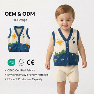 <span class=keywords><strong>Gilet</strong></span> en coton personnalisé pour enfants, filles et garçons, vêtements <span class=keywords><strong>tricot</strong></span>és pour bébés, vêtements décontractés pour enfants, <span class=keywords><strong>gilet</strong></span> en <span class=keywords><strong>tricot</strong></span> - Product Image 1