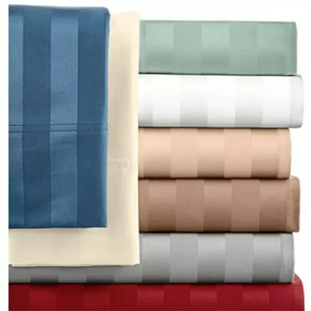 Khăn Trải Giường Khách Sạn Sọc Satin 100% Cotton Chống Nhăn