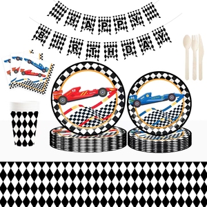 Artículos para Fiestas de Carreras DAMAI, Artículos para Fiestas de Autos de Carrera, Vajilla con Temática Deportiva para Niños, Cumpleaños, Baby Shower - Product Image 5