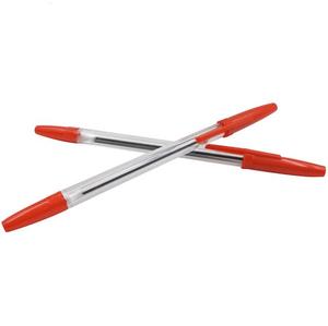 ปากกาลูกลื่นพลาสติกสีแดงสีน้ำเงินสีดำแบบเรียบง่าย - Product Image 2