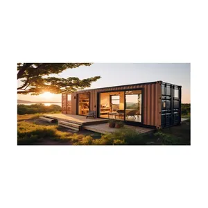 Nouveau Design Mellon Tekstil Tehnik Kit Sunshine Metal Frame Container Home For Tiny Tecnology Building