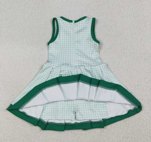 Robes courtes sans manches à volants pour bébés filles, 3 couleurs, style plaid, longueur genou, pour yoga - Product Image 3