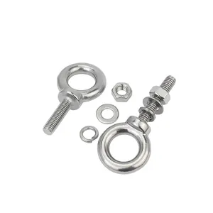 High Quality High Polished Stainless Steel AISI304 AISI316 Lifting Metric Eye Bolts