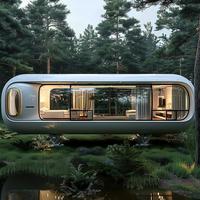 Capsule spatiale néo-futuriste produite en série Fonctionnalité sur mesure pour le salon, l'école, la cuisine et la chambre à coucher Safari Lodge