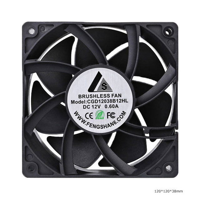High Quality 120x120x38 Fan 24v 120mm 6000 Rpm Fans Dc 12v High Speed Waterproof Fan 120mm