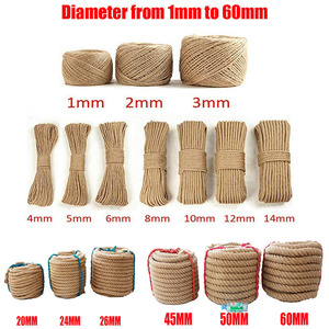 Échantillon gratuit 100% ficelle de sisal <span class=keywords><strong>en</strong></span> fibre naturelle 3 brins de <span class=keywords><strong>corde</strong></span> de jute torsadée pour le bricolage et l'emballage - Product Image 2