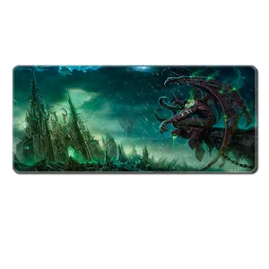 World Of Warcraft Wow Gaming Muismat Custom Design Grote Maat Sublimatie Duurzame Stof Rubber Base Toetsenbord Muismat Mat