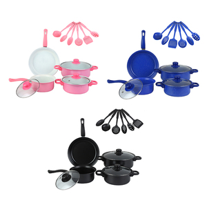 La mejor cocina saludable para el hogar 13 <span class=keywords><strong>ollas</strong></span> <span class=keywords><strong>de</strong></span> <span class=keywords><strong>hierro</strong></span> <span class=keywords><strong>fundido</strong></span> no pegajosas juego <span class=keywords><strong>de</strong></span> utensilios <span class=keywords><strong>de</strong></span> cocina con tapa - Product Image 4