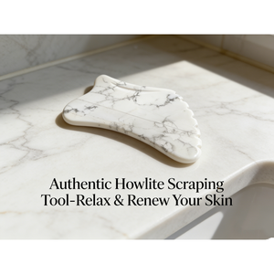 Herramienta de Masaje Gua Sha de Howlite Turquesa Blanca de Alta Calidad para Terapia Facial y Corporal - Product Image 2