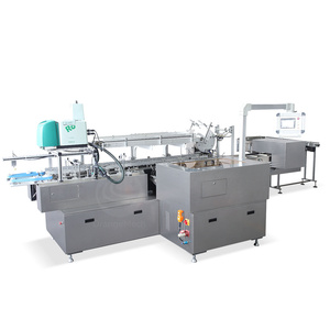 Machine d'emballage de cartons de cosmétiques et de produits alimentaires entièrement automatique à grande vitesse avec plateau, machine de collage et de scellage de cartons - Product Image 2