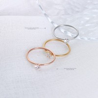 Bague de pinky minimaliste en acier inoxydable plaqué or 18 carats pour femme, étanche, inaltérable, bande unie, empilable, bijoux en gros
