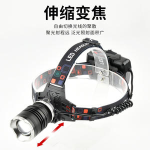 Linterna Frontal LED P70 Recargable con Carga Tipo C, Batería de 3600 mAh, Iluminación para Exteriores con Función de Zoom y Enfoque - Product Image 1