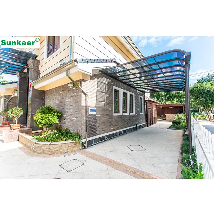 factory price strong wind resistance pc modern canopy outdoor aluminium awning