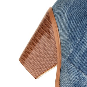 Hot Sale Botas Mujer Sexy Denim Knee High Cut Blue Jeans <b>Boots</b> for Woman - Product Image 6