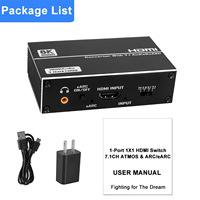 Hardrock para 2.0B EARC Audio Switcher HDCP 22 3D 4K/60Hz 71 Canales Construcción Metálica Embalaje en Caja de Cuero Hecho en China